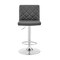 Armen Living Duval Adjustable Gray Faux Leather and Charcoal Swivel Barstool LCDUBACHRGR - alternate 6